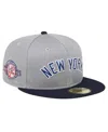 New Era Men's Gray New York Yankees Pivot Mesh 59fifty Fitted Hat In Gray