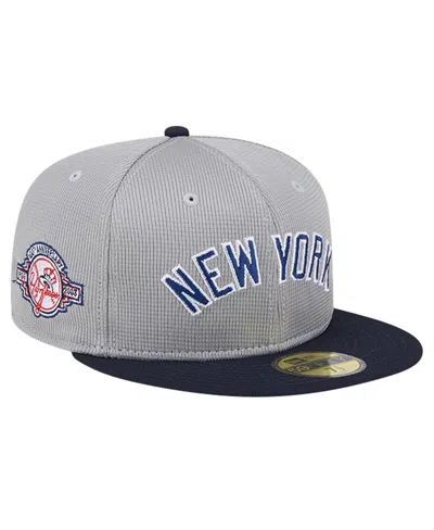 New Era Men's Gray New York Yankees Pivot Mesh 59fifty Fitted Hat