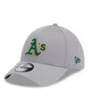 New Era Gray Oakland Athletics Active Pivot 39thirty Flex Hat In Gray