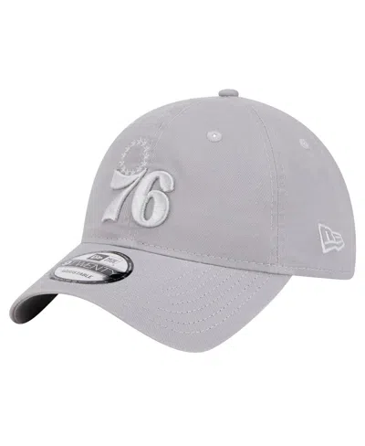 New Era Men's Gray Philadelphia 76ers Tonal 9twenty Adjustable Hat In Neutral