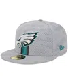 New Era Men's Gray Philadelphia Eagles 2024 Sideline 59fifty Fitted Hat In Gray