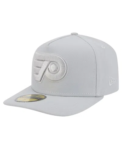 New Era Men's Gray Philadelphia Flyers Color Pack A-frame 59fifty Fitted Hat