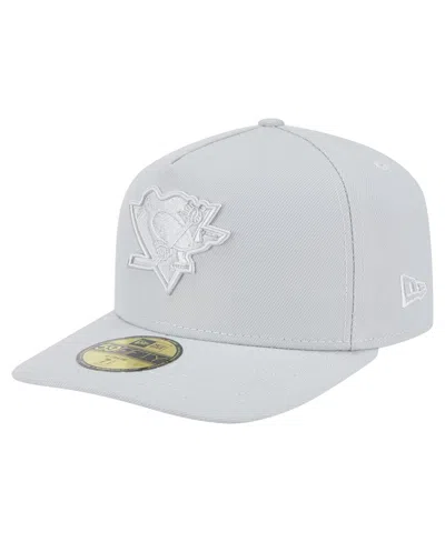 New Era Men's Gray Pittsburgh Penguins Color Pack A-frame 59fifty Fitted Hat
