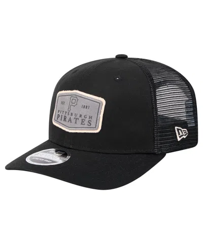 New Era Men's Gray Pittsburgh Pirates Labeled 9seventy Stretch-snap Adjustable Hat