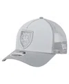 New Era Men's Gray Real Salt Lake Color Pack 9forty A-frame Adjustable Trucker Hat
