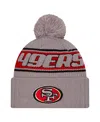New Era Men's Gray San Francisco 49ers 2024 Sideline Sport Cuffed Knit Hat With Pom In Gray
