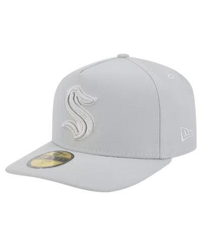 New Era Men's Gray Seattle Kraken Color Pack A-frame 59fifty Fitted Hat