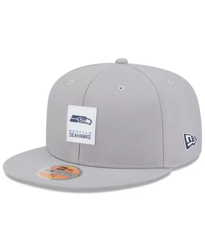New Era Men's Gray Seattle Seahawks 2025 Sideline 59fifty Fitted Hat