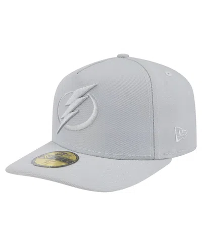 New Era Men's Gray Tampa Bay Lightning Color Pack A-frame 59fifty Fitted Hat