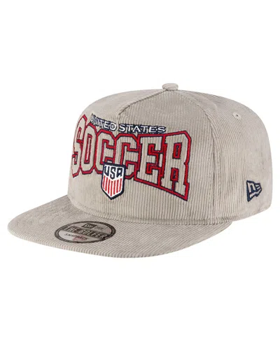 New Era Men's Gray Usmnt Corduroy Golfer Adjustable Hat