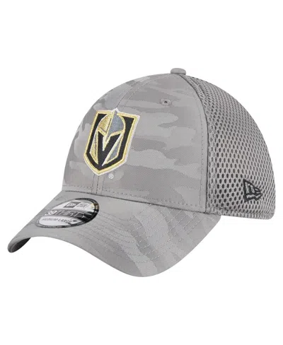 New Era Men's Gray Vegas Golden Knights Active Subtle Camo 39thirty Flex Hat