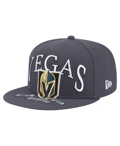 New Era Men's Gray Vegas Golden Knights Oversized Arch 59fifty Fitted Hat