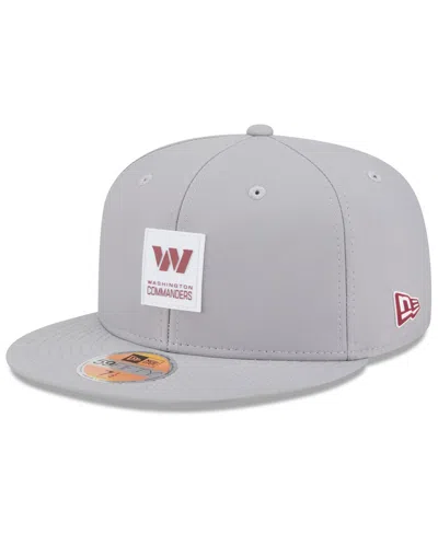 New Era Men's Gray Washington Commanders 2025 Sideline 59fifty Fitted Hat
