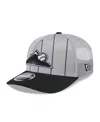 New Era Men's Gray/black Colorado Rockies 2025 Batting Practice 9seventy Stretch-snap Trucker Hat In Gray,black