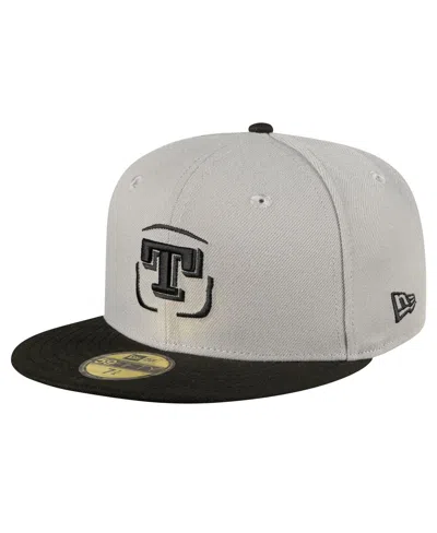 New Era Men's Gray/black Olmecas De Tabasco Mexico League On Field 59fifty Fitted Hat In Gray,black