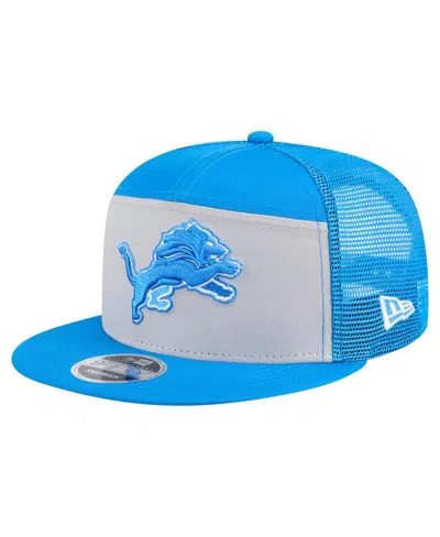 New Era Men's Gray/blue Detroit Lions Outdoor Split Panel 9fifty Snapback Hat In Multi