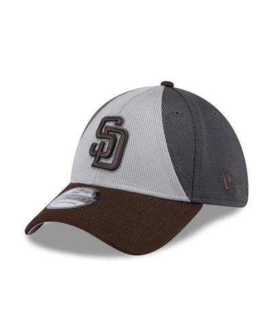 New Era Men's Gray/brown San Diego Padres 2025 Batting Practice 39thirty Flex Hat In Gray,brown