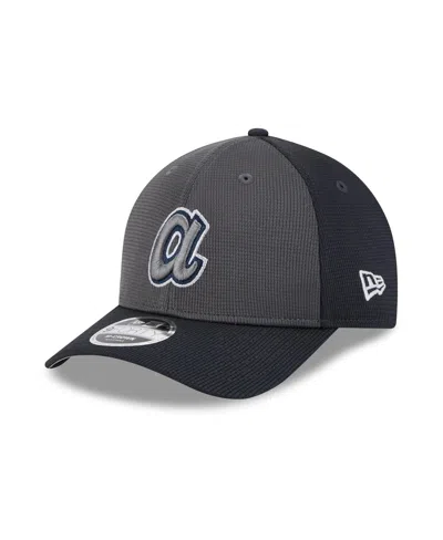 New Era Men's Gray/navy Atlanta Braves 2025 Batting Practice 9forty M-crown Adjustable Hat In Gray,navy
