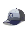 New Era Men's Gray/navy Houston Astros 2025 Batting Practice 9forty M-crown Adjustable Hat In Gray,navy