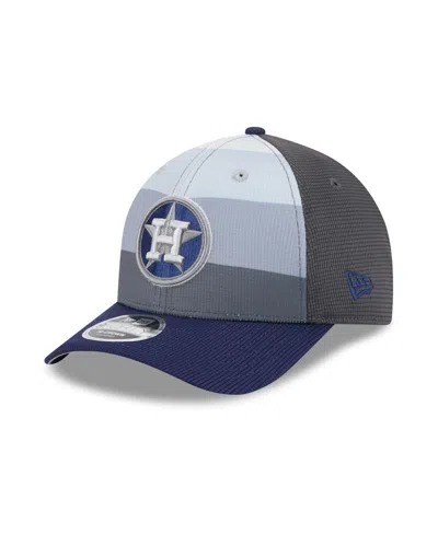 New Era Men's Gray/navy Houston Astros 2025 Batting Practice 9forty M-crown Adjustable Hat In Gray,navy