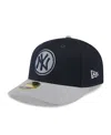 New Era Men's Gray/navy New York Yankees 2025 Batting Practice Low Profile 59fifty Fitted Hat In Gray,navy