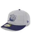 New Era Men's Gray/navy Tampa Bay Rays 2025 Batting Practice Low Profile 59fifty Fitted Hat In Gray,navy