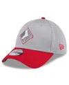NEW ERA MEN'S GRAY/RED CHICAGO WHITE SOX 2025 BATTING PRACTICE 39THIRTY FLEX HAT