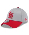 New Era Men's Gray/red St. Louis Cardinals 2025 Batting Practice 39thirty Flex Hat In Gray,red