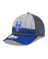 New Era Men's Gray/royal New York Mets 2025 Batting Practice 9forty M-crown Adjustable Hat In Gray,royal