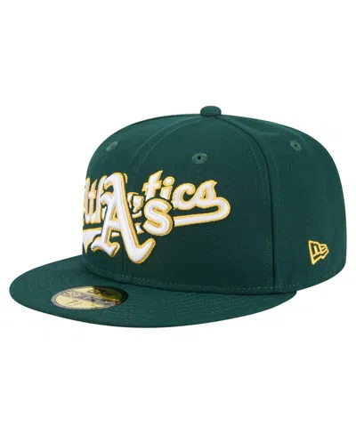 New Era Men's Green Athletics Overlap 59fifty Hat ModeSens