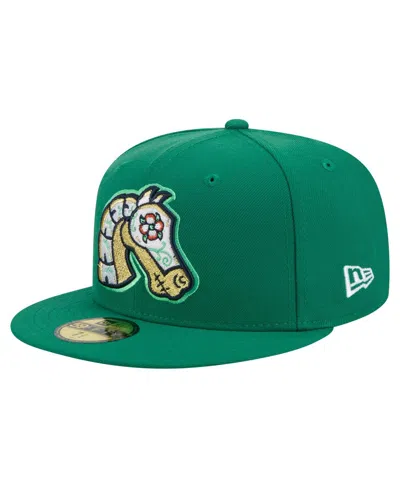 New Era Men's Green Charlotte Knights Copa De La Diversion 59fifty Fitted Hat