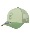 New Era Men's Green Columbus Crew Color Pack 9forty M-crown A-frame Adjustable Trucker Hat