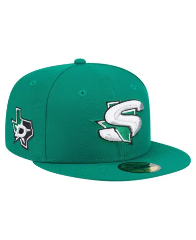 New Era Men's Green Dallas Stars Deceptor 59fifty Fitted Hat