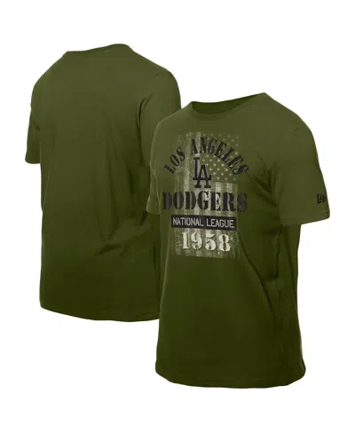 New Era Men's Green Los Angeles Dodgers Armed Forces T-shirt