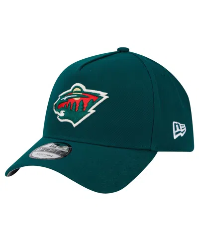 New Era Men's Green Minnesota Wild Core A-frame 9forty Adjustable Hat