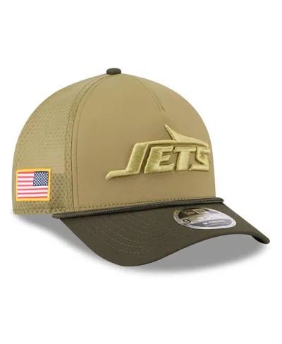 New Era Men's Green New York Jets 2025 Salute To Service 9forty A-frame M-crown Adjustable Hat