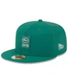 New Era Men's Green New York Jets 2025 Sideline 59fifty Fitted Hat In Green