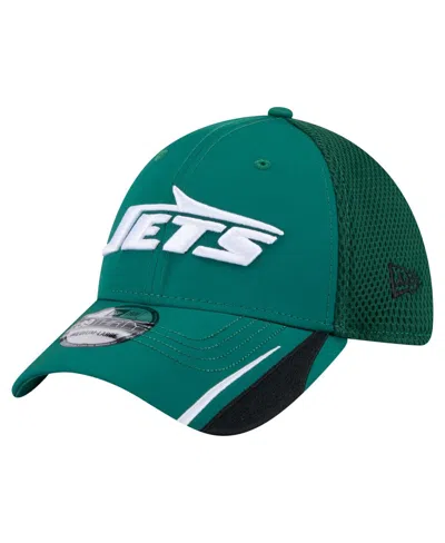 New Era Men's Green New York Jets Game Day Linear 39thirty Flex Hat