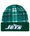 New Era Men's Green New York Jets Sideline Statement Cuffed Knit Hat In Green