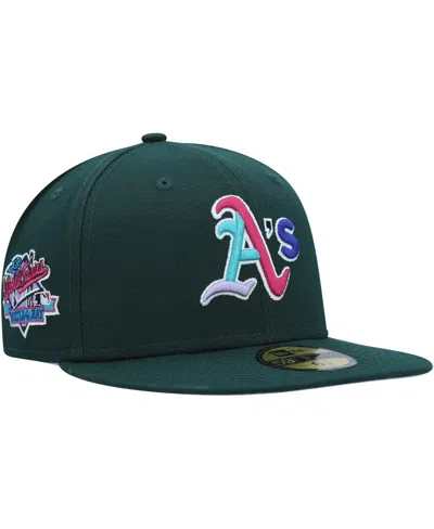 New Era Men's Green Oakland Athletics 1989 World Series Polar Lights 59fifty Fitted Hat