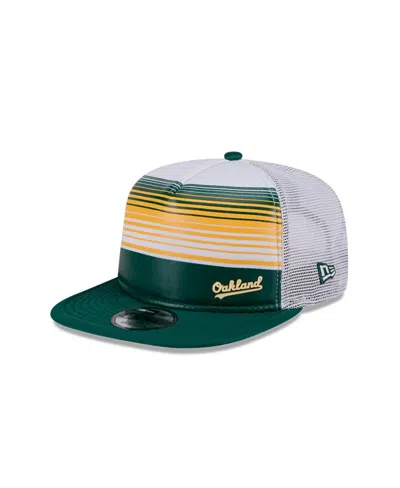 New Era Men's Green Oakland Athletics Cooperstown Collection Team Horizon 9fifty A-frame Trucker Snapback Ha