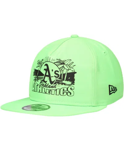 New Era Men's Green Oakland Athletics Neon Golfer Snapback Hat