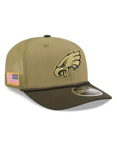 New Era Men's Green Philadelphia Eagles 2025 Salute To Service 9seventy Adjustable Hat In Multi