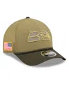 New Era Men's Green Seattle Seahawks 2025 Salute To Service 9forty A-frame M-crown Adjustable Hat In Green