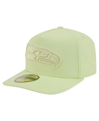 New Era Men's Green Seattle Seahawks Color Pack A-frame 59fifty Fitted Hat