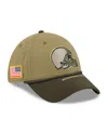 New Era Men's Green/dark Green Cleveland Browns 2025 Salute To Service 39thirty Flex Hat In Green