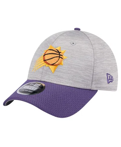 New Era Men's Heather Gray/purple Phoenix Suns Active Digi-tech Two-tone 9forty Adjustable Hat In Heather Gray,purple