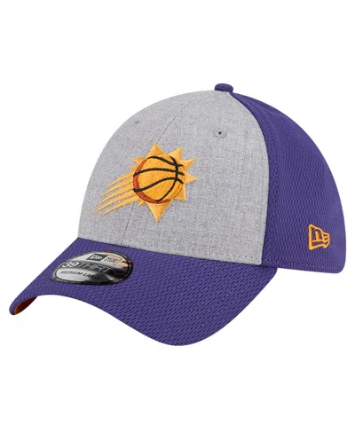 New Era Men's Heather Gray/purple Phoenix Suns Two-tone 39thirty Flex Hat In Heather Gray,black