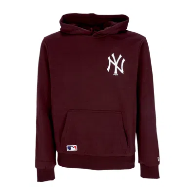 New Era Men's Hoodie Mlb Essentials Hoodie Neyyan Maroon/white In Brown
