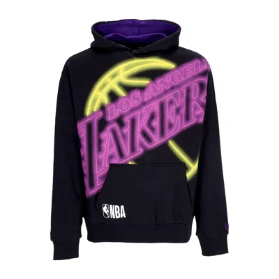 New Era Men's Hoodie Nba Enlrgd Neon Po Hoodie Loslak Black/true Purple